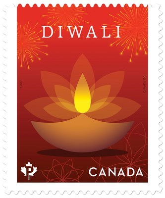 Canada - Timbre Diwali (Groupe CNW/Postes Canada)