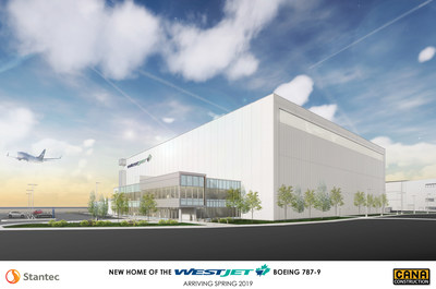 WestJet entreprend la construction d'un nouveau hangar à Calgary (Groupe CNW/WestJet)