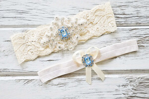 Launching on September 21, 2017 the Topaz Wedding Garter Collection Stylishly Combines Modern Elements With the Classic Inspiration of Early 20th Century Art Deco