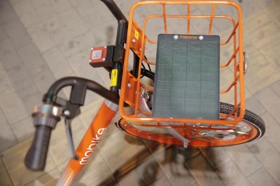 Hanergy’s thin-film solar panels used in shared bicycles
