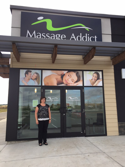 Cora Hasna RMT and Franchise Owner of Massage Addict Red Deer Timberlands (CNW Group/Massage Addict)