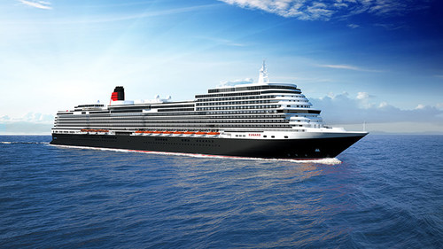Carnival Corporation has signed a memorandum of agreement with Italian shipbuilder Fincantieri S.p.A. to build a new cruise ship for the company’s iconic Cunard brand.  Image courtesy of Cunard