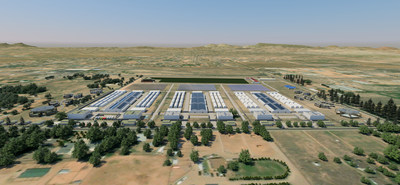 Artist rendering of planned expansion at Zoned Properties’ Chino Valley Cultivation Facility: East View.