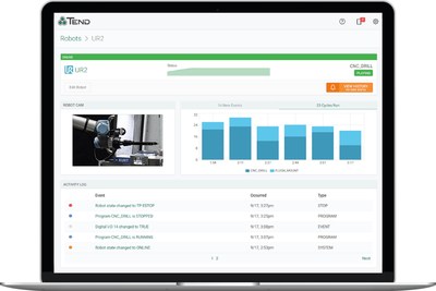 Tend in.view(TM) robot performance management software delivers real-time status alerts, insight and visualization of production robots from anywhere.