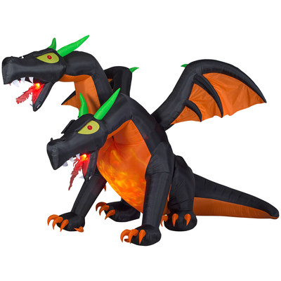 Gemmy Animated Inflatable 2-Headed Dragon