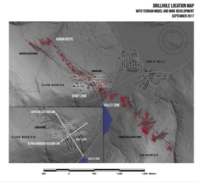 Drillhole Location Map (CNW Group/Barkerville Gold Mines Ltd.)
