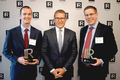 From left to right: Matt Horvath, Director, Investor Relations nd M&A, Stoneridge; Jason Paltrowitz, Executive Vice President, Corporate Services, OTC Markets; Tim Sedabres, SVP, Corporate Strategy, Head of IR, Finance, Banc of California.