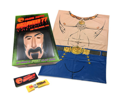 Frank Zappa’s legendary Halloween NYC 1977 residency to be released as massive “Halloween 77” costume box set on October 20. Features 158 tracks on USB drive in 24-bit audio with retro Zappa mask and costume.