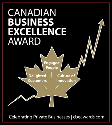 Canadian Business Excellence Awards for Private Businesses infographic featuring the 3 areas of excellence: engaged people, delighted customers, and a culture of innovation. (CNW Group/Excellence Canada)
