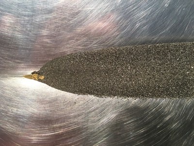 Figure 1: Goldboro gravity concentrate showing coarse free gold (80% passing 110 micron grind). (CNW Group/Anaconda Mining Inc.)