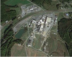 Piedmont Lithium Location and Bessemer City Lithium Processing Plant (FMC, Top Right) and Kings Mountain Lithium Processing Facility (Albemarle, Top Left)