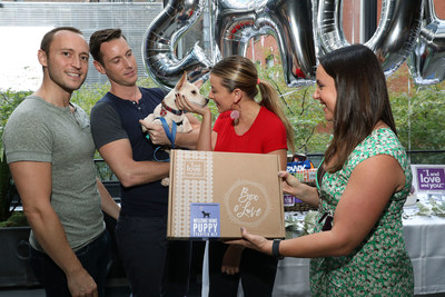 "I and love and you” present recent Animal Haven Shelter adopted Pup of Honor with Chewy Gift Baskets at “I and Love and You’s” Puppy Shower Event