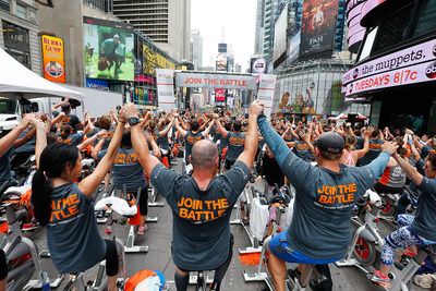 The Cycle for Survival community will ride in Times Square to raise awareness about the fight to beat rare cancers. 100 percent of funds raised by Cycle for Survival go directly to groundbreaking rare cancer research and clinical trials led by Memorial Sloan Kettering Cancer Center.
