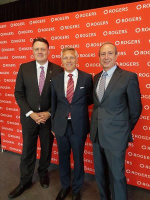 From left: Halifax Mayor Mike Savage, Tom Turner, Senior Vice-President of Enterprise Business for Rogers and Joe Ramia from Argyle Development. (CNW Group/Rogers Media)