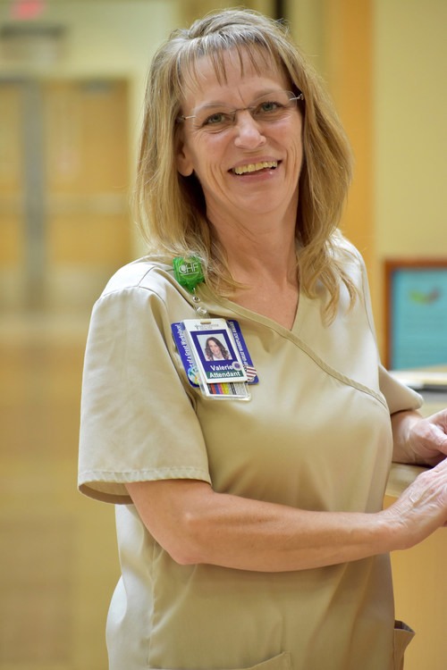 In recognition of her exemplary efforts to provide patients with a hygienic, healing atmosphere, Valerie Macey, an environmental services technician at The Medical Center at Franklin in Franklin, Ky., has been selected by AHE and Kimberly-Clark Professional as the 2017 Heart of Healthcare Award winner.