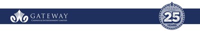 Gateway is celebrating 25 years in the business of gaming and entertainment in Canada. (CNW Group/Gateway Casinos & Entertainment Limited)