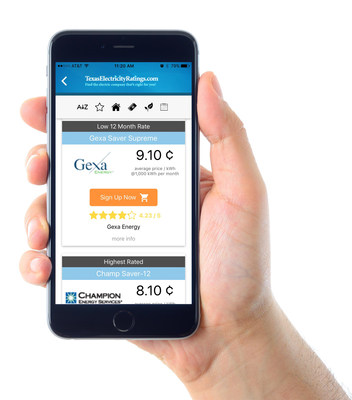 Texas Electricity Ratings Launches Mobile Shopping Apps