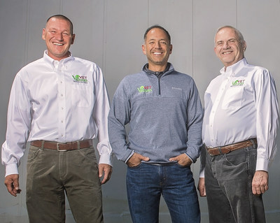 Darryl Hill, Alan Altom and Jerry Martin, founders of Vet Veggies, one of the winning businesses in the 2017 Bob Evans Farms Our Farm Salutes Heroes to CEOs grant contest.