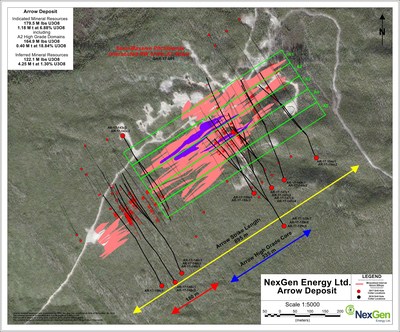 Figure 4: Arrow Deposit Drill Hole Locations (CNW Group/NexGen Energy Ltd.)