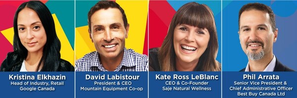 Retailer leaders speaking at Retail West on Oct 12, 2017 in Vancouver (CNW Group/Retail Council of Canada)