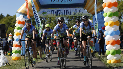 In 2016, Tour DaVita cyclists rode through Nashville, Tennessee, raising $1.5 million for Bridge of Life.