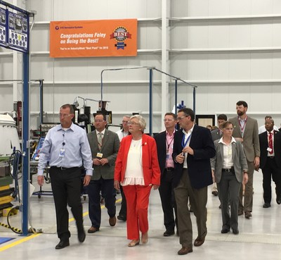 Alabama Governor Kay Ivey visits UTC Aerospace Systems' recently expanded nacelle systems facility in Foley.