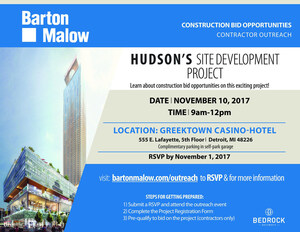 Barton Malow Creating New Business Opportunities with Hudson's Site Development Project