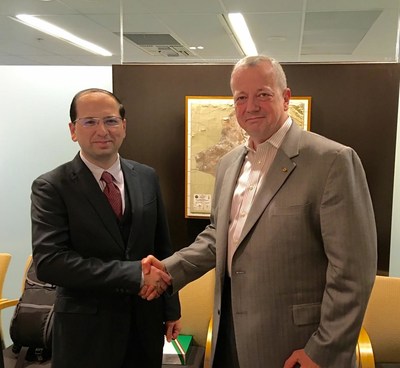 General John Allen, SparkCognition Executive Board Member and President of The Brookings Institution, with SparkCognition CEO, Amir Husain