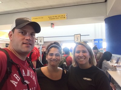 OPEIU Local 22 nurse member Kris Teed, RN, and OPEIU Local 459 nurse members Elizabeth Moreno, RN, and Kyra Keusch, RN, join more than 300 working men and women who volunteered to travel to San Juan, Puerto Rico from Newark, N.J. to help with Hurricane Maria's relief efforts.