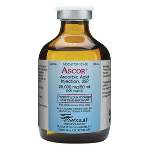 McGuff Pharmaceuticals, Inc. Announces FDA Approval For Ascor® (Ascorbic Acid Injection USP)