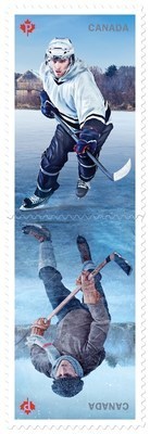 Les timbres L'histoire du hockey célèbrent ce sport bien ancré au Canada et aux États-Unis