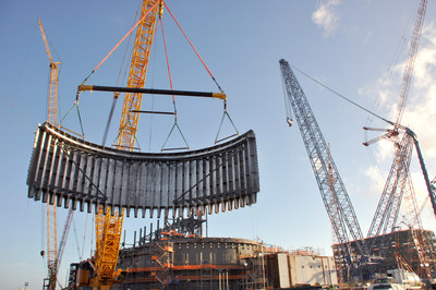Workers placed more than 1,800 cubic yards of concreted during the recent “super placement” at the Vogtle nuclear expansion in Georgia