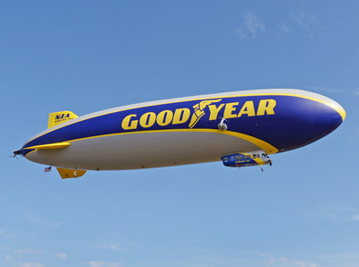Wingfoot Two, Goodyear's newest blimp, heads to California.