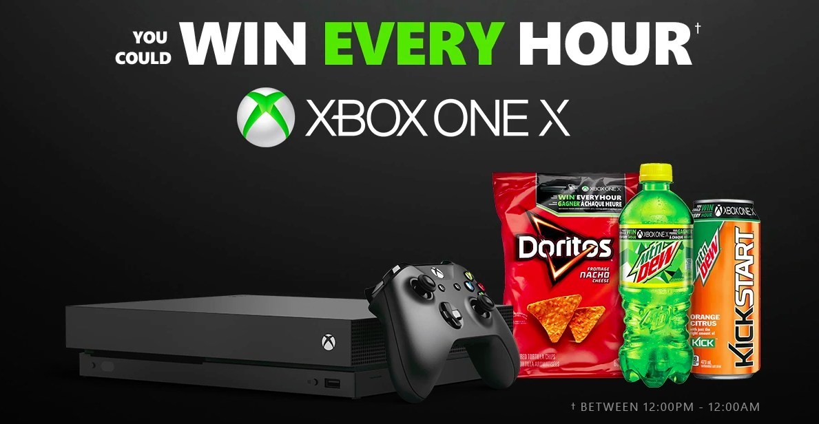 Mountain Dew And Doritos Team Up With Xbox To Give Away An Xbox One X Every Hour