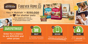 Rachael Ray™ Nutrish® Launches Furever Home™ Sweepstakes &amp; Donation Campaign to Raise Awareness of Animal Rescue