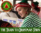 Cape Cod Central Railroad's Train to Christmas Town is ready to depart from Buzzards Bay, MA