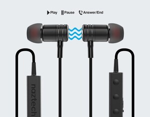 Naztech Introduces Alloy Wireless Earphones with Patent Pending Magnetic Controls