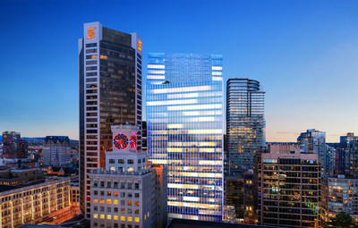 GWL Realty Advisors has officially broken ground on Vancouver Centre II, a 33-storey AAA office tower in downtown Vancouver. The 371,000 square foot building will be constructed at 753 Seymour Street in the heart of downtown Vancouver’s burgeoning tech hub. (CNW Group/GWL Realty Advisors)