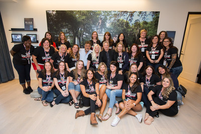 Gary Sinise (center) and his Gary Sinise Foundation's Relief & Resiliency program worked with TAPS (Tragedy Assistance Program for Survivors) and American Airlines to bring 24 spouses of fallen service members to Los Angeles for a multi-day Hollywood Adventure!