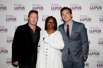 Julian Lennon, Whoopi Goldberg and Ian Harding attend Lupus Foundation of America's Evening of Hope Gala on October 11 in New York City