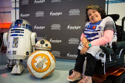 Pediatric patients at CHOC Children’s Hospital in Orange County, Calif., enjoy a day of fun activities with their favorite Star Wars characters and the first-ever distribution of new Star Wars-themed Starlight Brave Gowns generously provided.