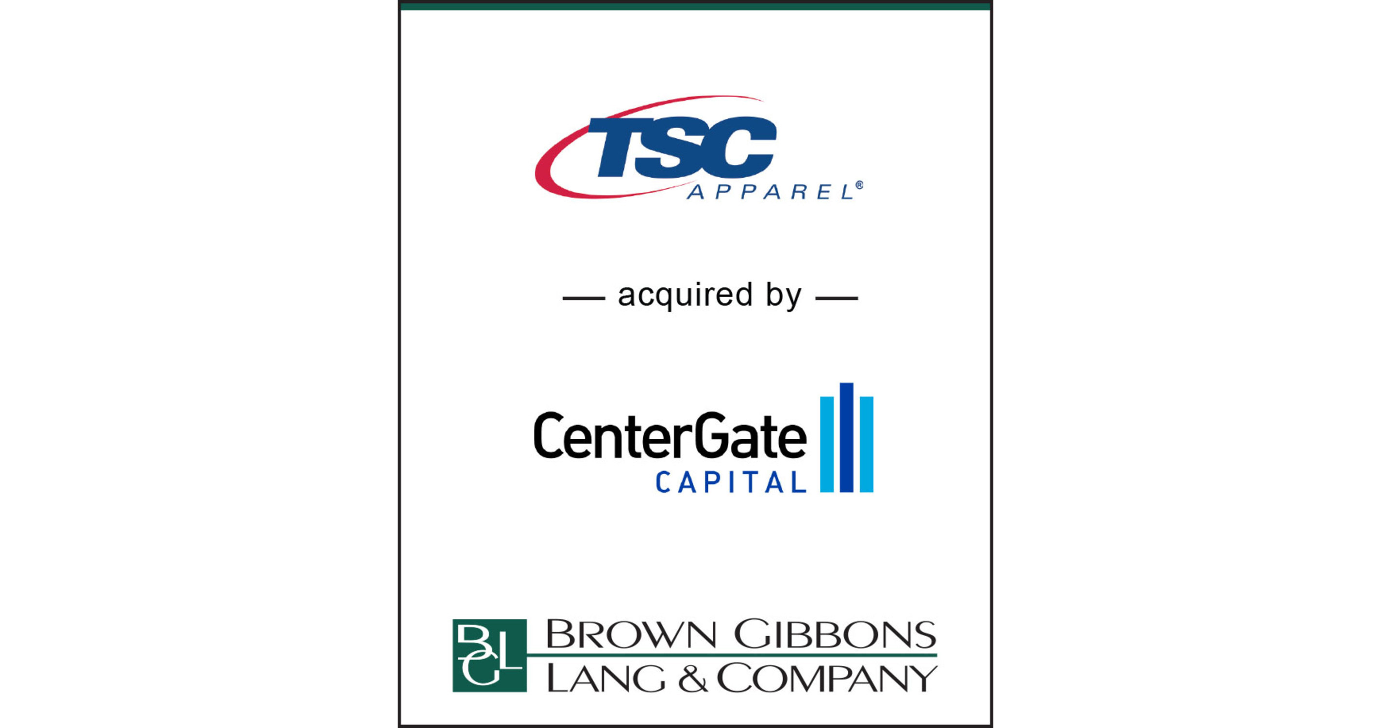 BGL Announces the Sale of TSC Apparel