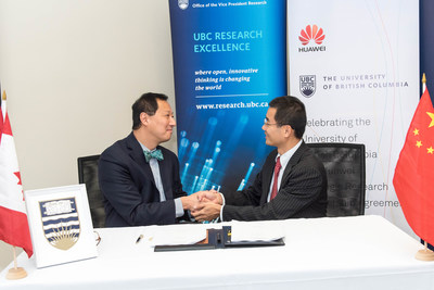 UBC President Santa Ono and Huawei Canada Research President Christian Chua (CNW Group/Huawei Canada)