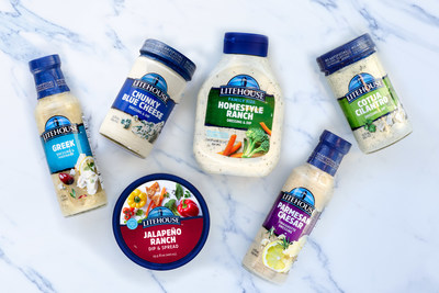 Colorful, bold, eye-catching new look makes it easier for consumers to select their favorite mouth-wateringly delicious Litehouse dips and dressings in the refrigerated produce department.