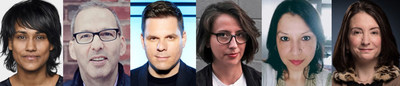 Speakers for the CJF J-Talk in Toronto include Denise Balkissoon, Jonathan Kay, Patrick Lagac, Jane Lytvynenko and Naheed Mustafa. Anne Kornblut will moderate the event on October 23. (CNW Group/Canadian Journalism Foundation)