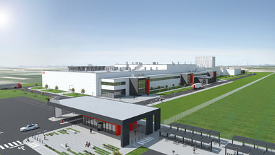 An architect's rendering of Magna's future paint shop in Maribor/Hoče, Slovenia. The facility will bring 400 new jobs to the region. (CNW Group/Magna International Inc.)