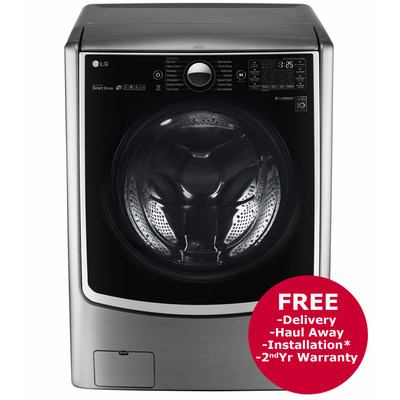 LG 4.5-Cu-Ft. Front-Load Steam Washer - Graphite