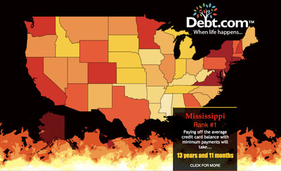 In the interactive map, Debt.com shows just how hard it is to get out of credit card debt when you’re making minimum payments. It can take more years than there are Friday the 13th and Saw movies combined. Now that’s scary!