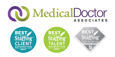 Medical Doctor Associates has won Inavero's 2017 Best of Staffing(R) Client and Talent Awards (PRNewsfoto/Medical Doctor Associates)