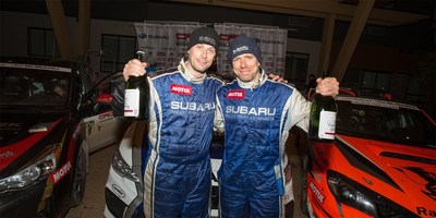 Subaru remporte le Championnat des constructeurs 2017 du CRC avec sa victoire au Pacific Forest Rally (Groupe CNW/Subaru Canada Inc.)